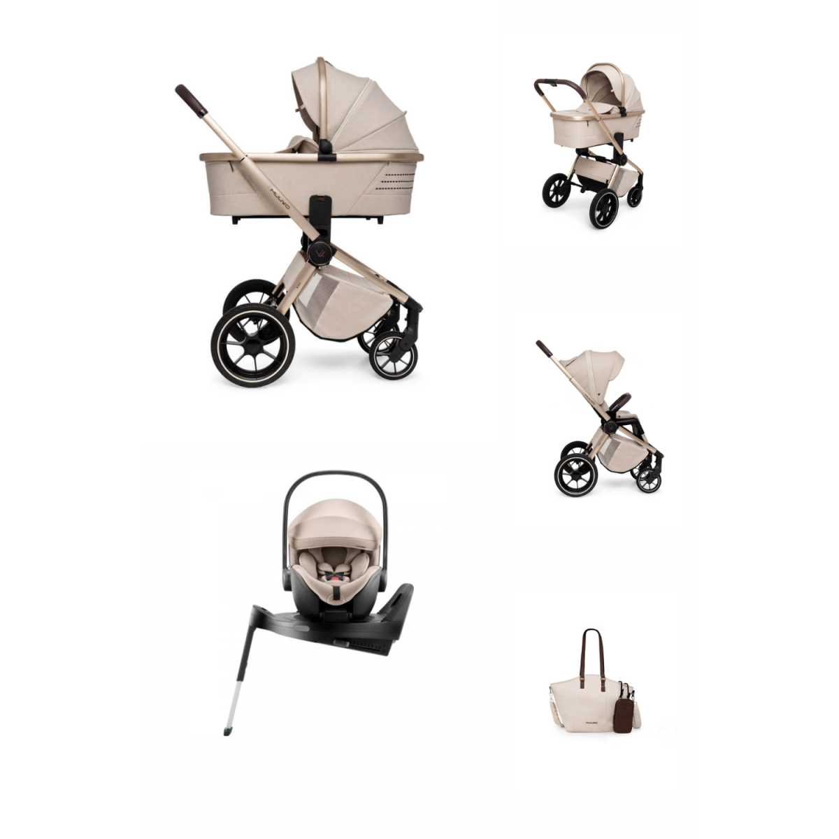 ZESTAW 4W1 MUUVO BOHO BROWN + BRITAX BABY SAFE PRO + BAZA OBROTOWA ISOFIX