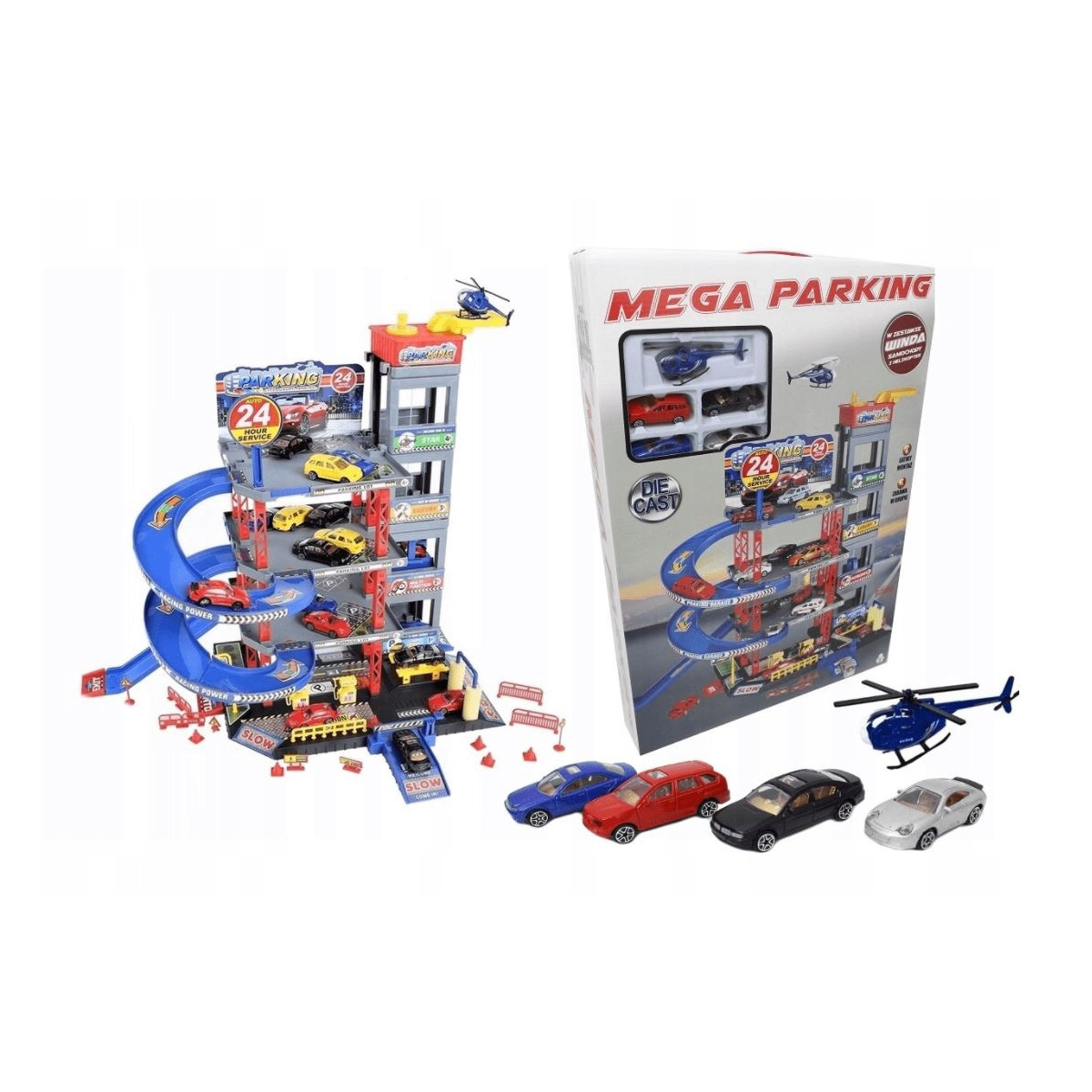 NORIMPEX PARKING 4 POZIOMY+4 AUTA+ 1 HELIKOPTER