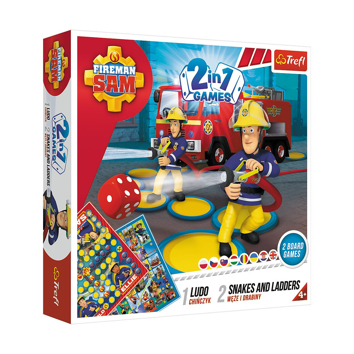 2w1 Chińczyk oraz Węże i Drabiny ze Strażakiem Sam