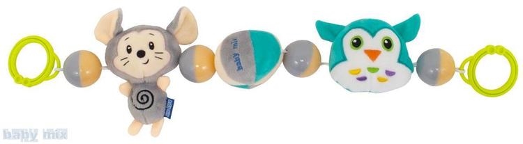 BABY MIX ZABAWKA DO WÓZKA MYSZKA I SOWA