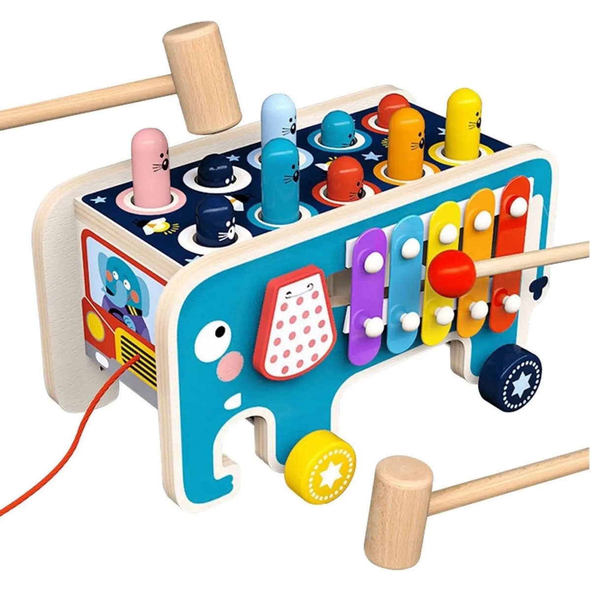 DREWNIANY SŁONIK EDUKACYJNY