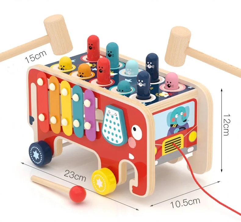 DREWNIANY SŁONIK EDUKACYJNY