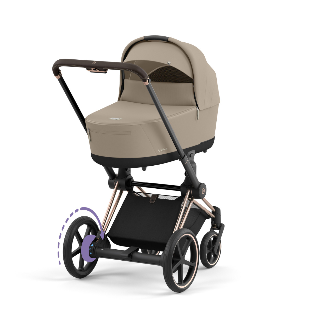 CYBEX E-PRIAM 4.0 COZY BEIGE ROSE GOLD 2W1