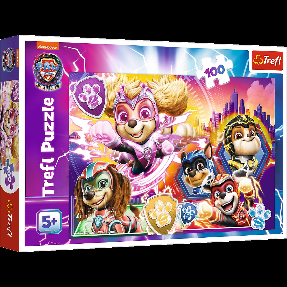 Puzzle 100el. Poznaj Mighty Pups Trefl 16460