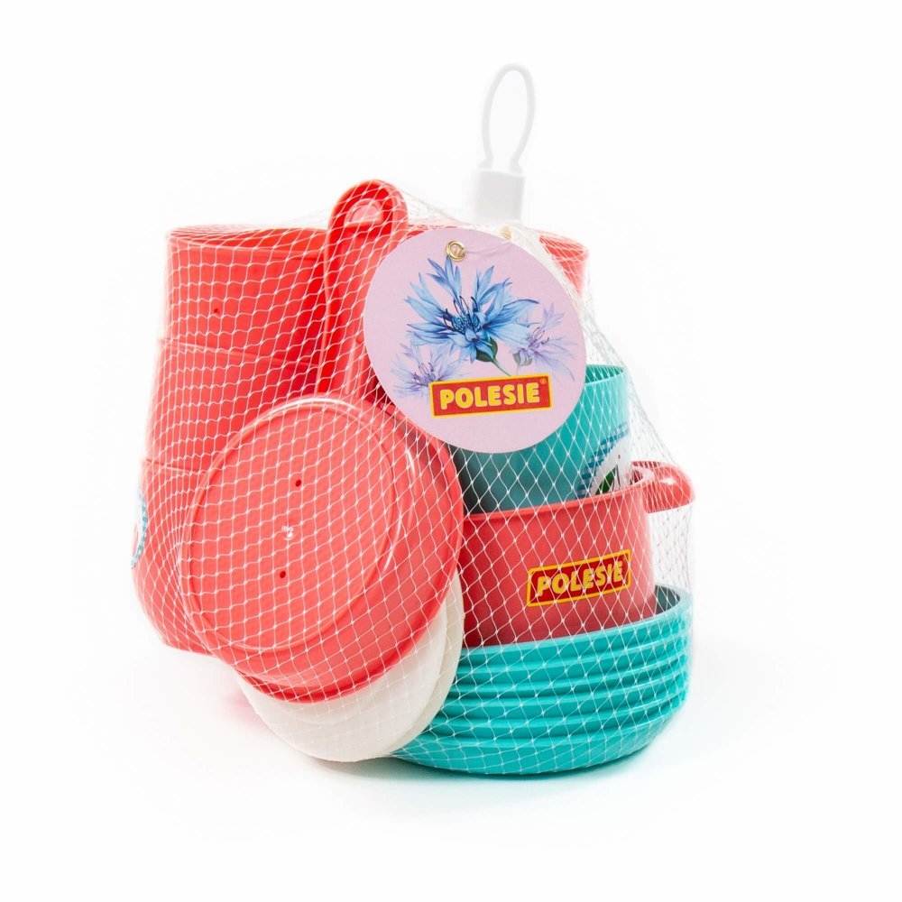 Zestaw Naczyń Gosposia Różowy 6 Osób 38 Elementów