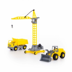 Zestaw Pojazdów Polesie Wywrotka Dźwig Koparka 571