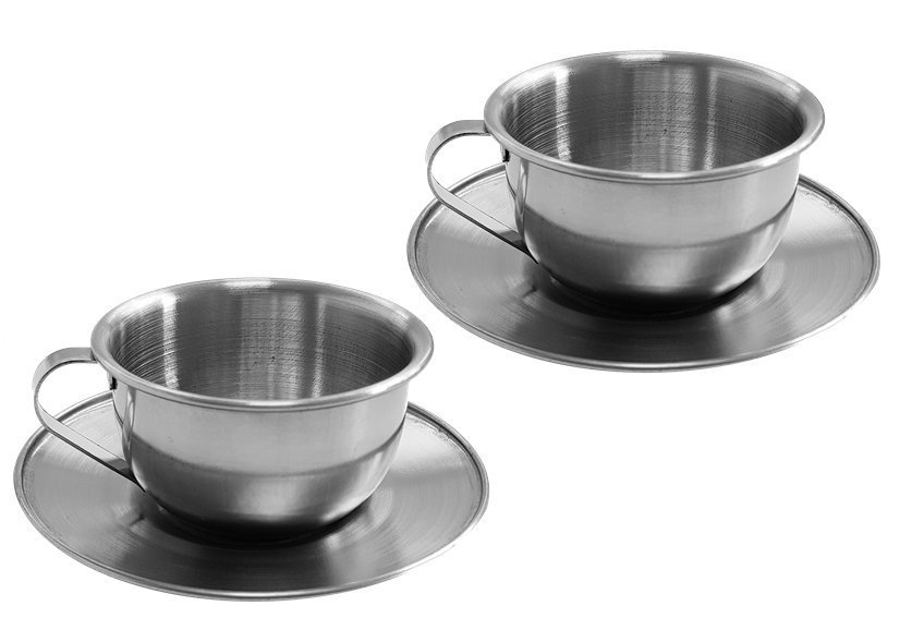 Zestaw Naczyń Garnków Mały Kucharz Stal Nierdzewna
