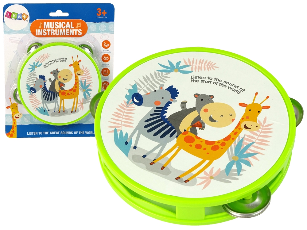 Muzyczny Bębenek Tamburyn Dla Dzieci Zwierzątka