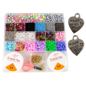 Zestaw Koralików Do Robienia Biżuterii Literki Zaw