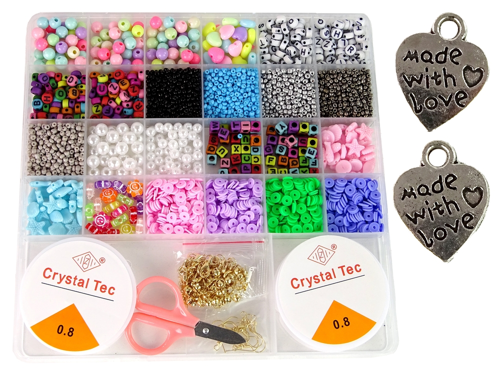 Zestaw Koralików Do Robienia Biżuterii Literki Zaw