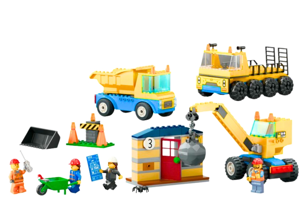 Klocki LEGO CITY Ciężarówki i Dźwig Z Kulą Wyburze