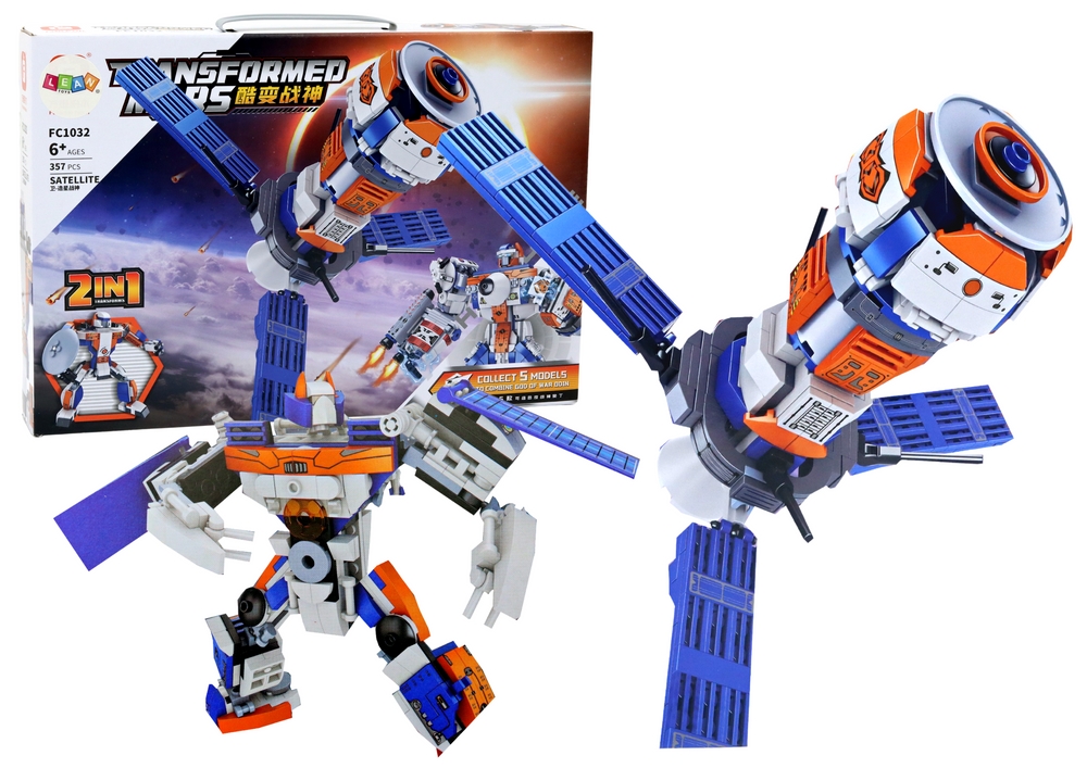 Klocki Konstrukcyjne Kosmiczne Satelita 2w1 Robot