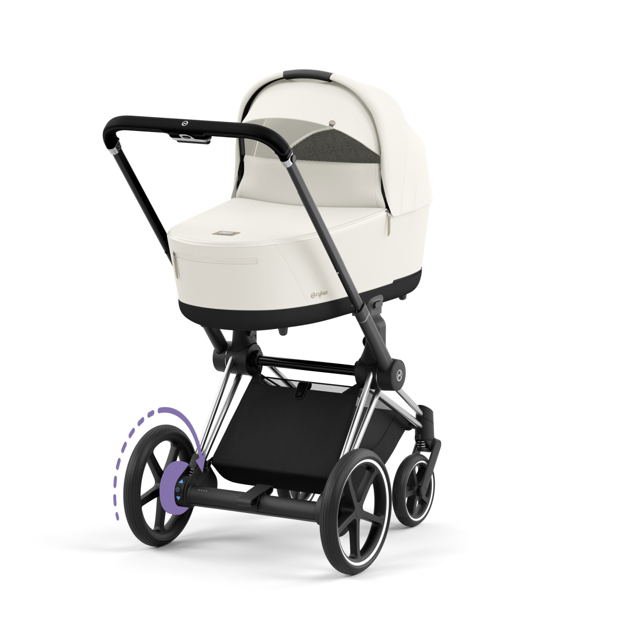 CYBEX E-PRIAM 4.0 OFF WHITE CHROME BLACK 2W1