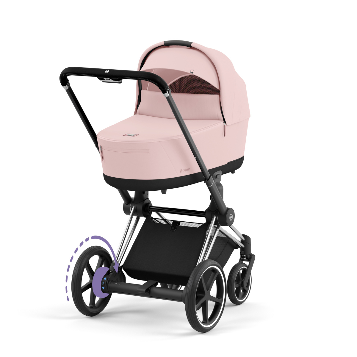 CYBEX E-PRIAM 4.0 PEACH PINK CHROME BLACK 2W1