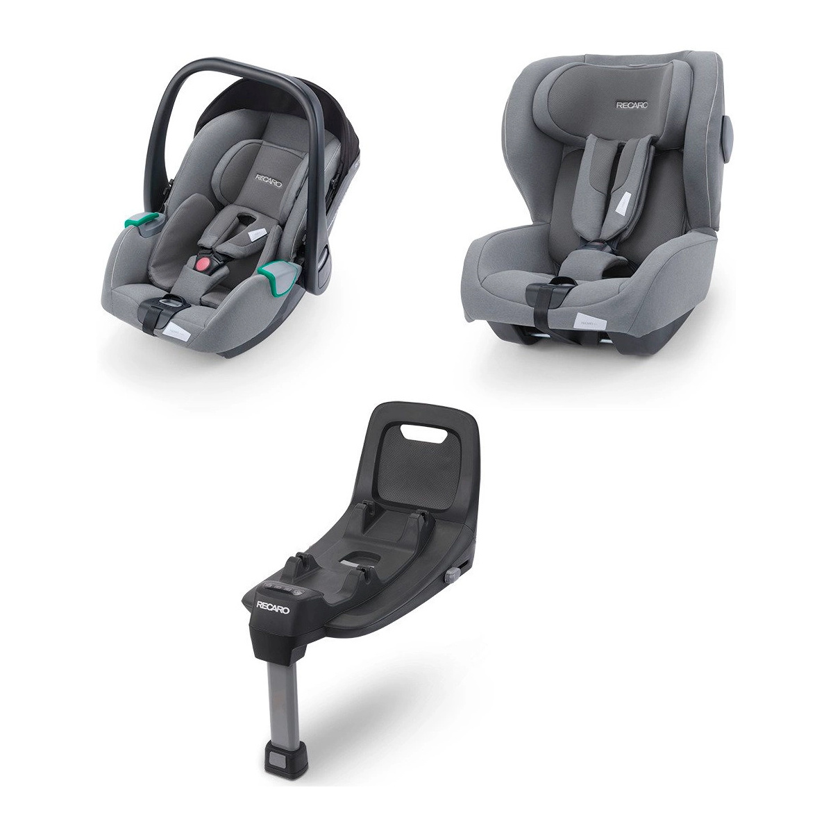RECARO KIO (0-13KG) + AVAN (0-18KG) + BAZA SILENT GREY
