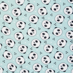 BOCIOLAND PIELUSZKA BAMBUSOWA 75X75 PANDA MIĘTA