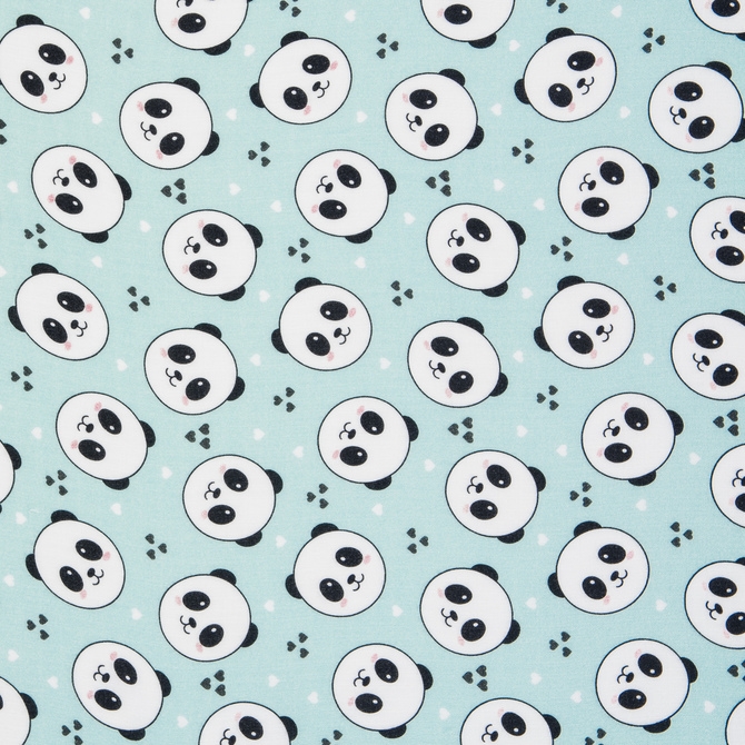 BOCIOLAND PIELUSZKA BAMBUSOWA 75X75 PANDA MIĘTA