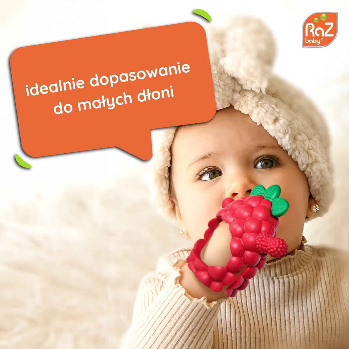 RAZBABY SILIKONOWY GRYZAK GRIP RÓŻOWY