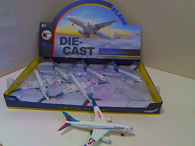 Samolot pasażerski metalowy św/dźw 6szt/op 1272116