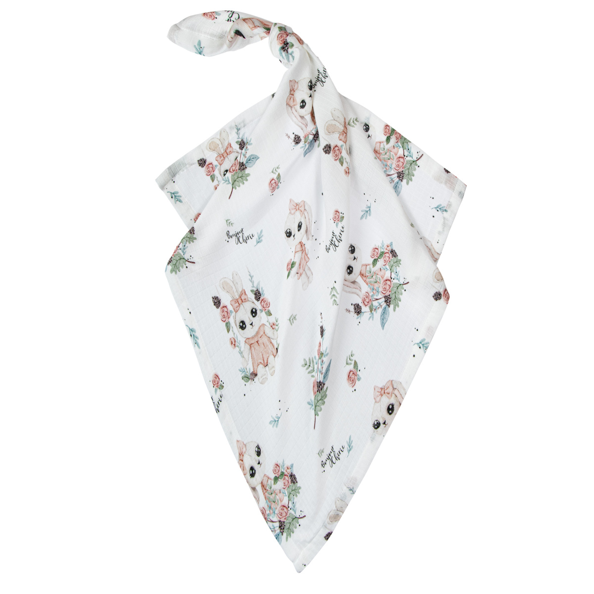 BAMBUSOWY OTULACZ MAŁY ROMANTYCZNY KRÓLIK 70X70