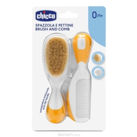 CHICCO SZCZOTKA NATURALNE WŁOSIE POMARAŃCZOWA