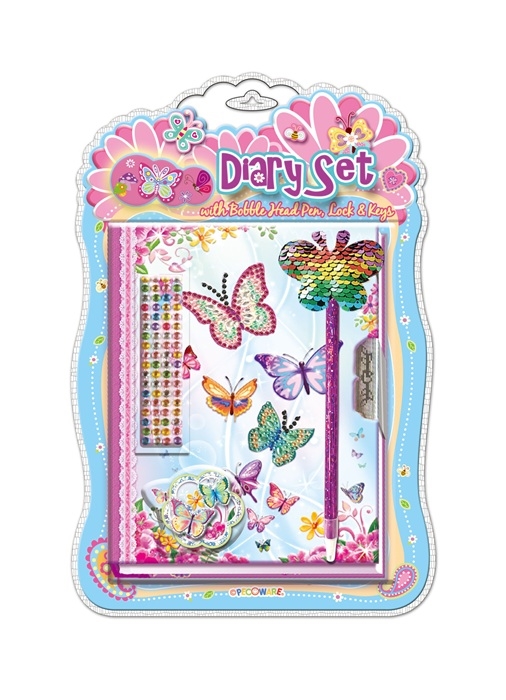 PECOWARE pamiętnik z ozdob.dług.motyle 531BG 79637