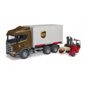 Scania Super 560R kontener UPS z wózkiem widłowym