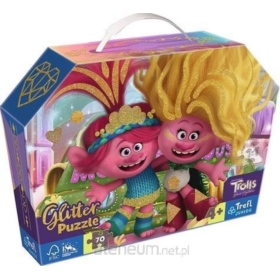 TREFL - PUZZLE GLITTER 70 - TROLLS
