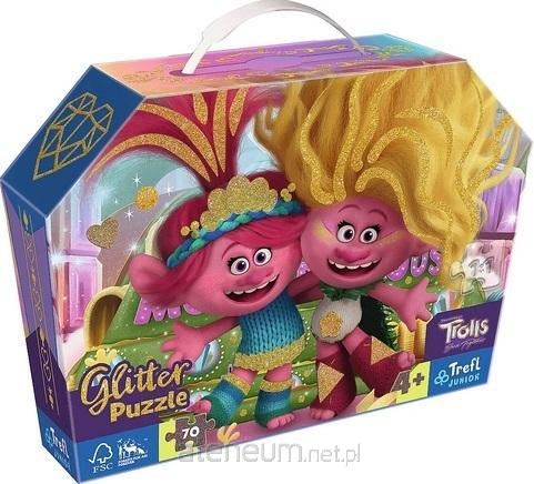 TREFL - PUZZLE GLITTER 70 - TROLLS