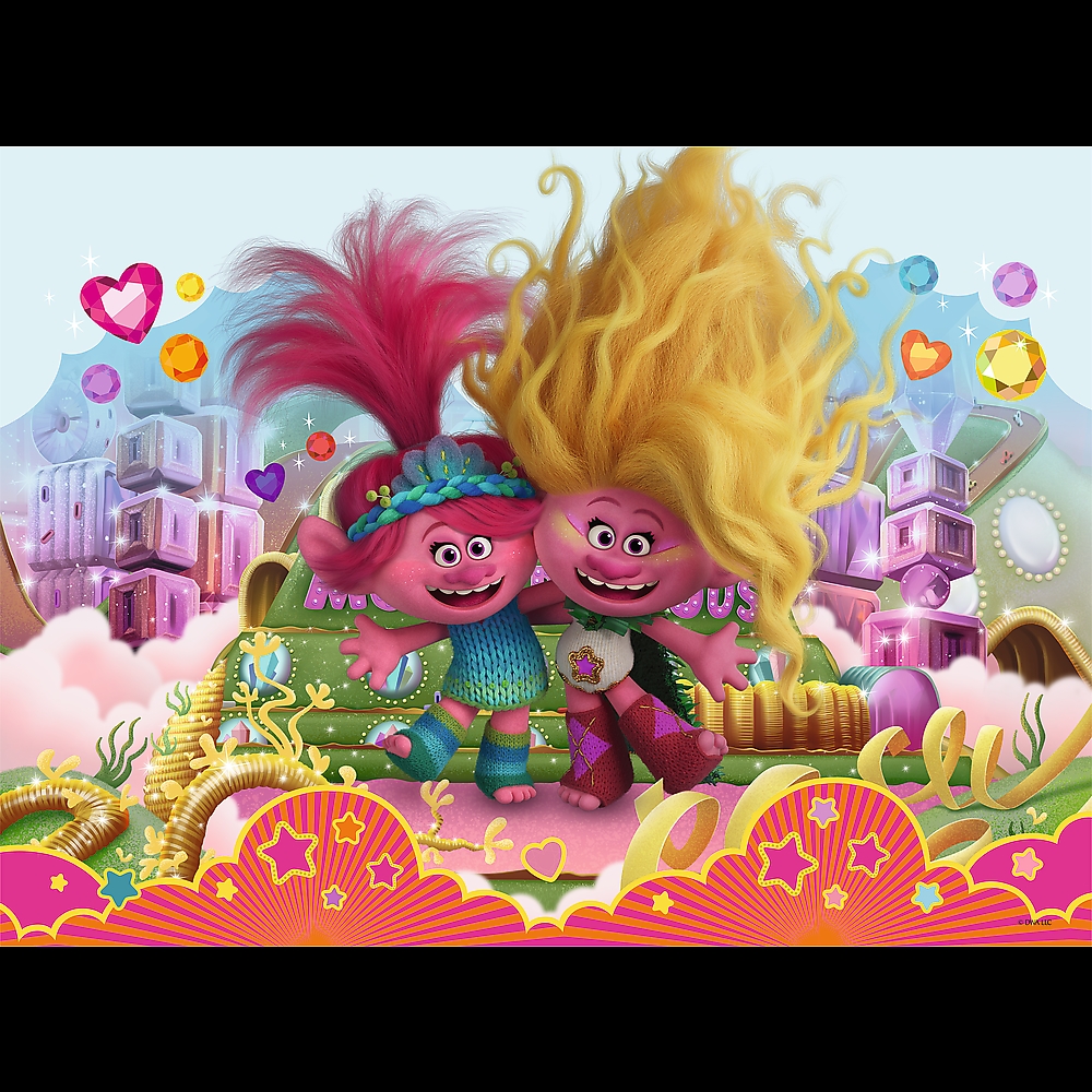 TREFL - PUZZLE GLITTER 70 - TROLLS