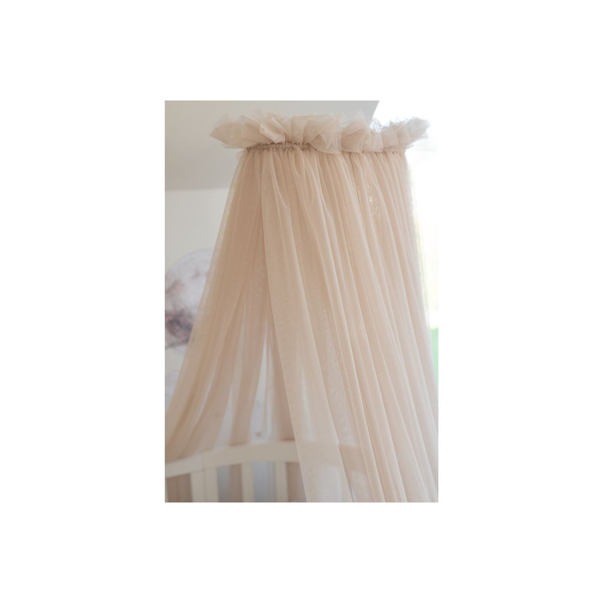 WALDIN BALDACHIM TIULOWY ZE STELAŻEM BEŻOWY