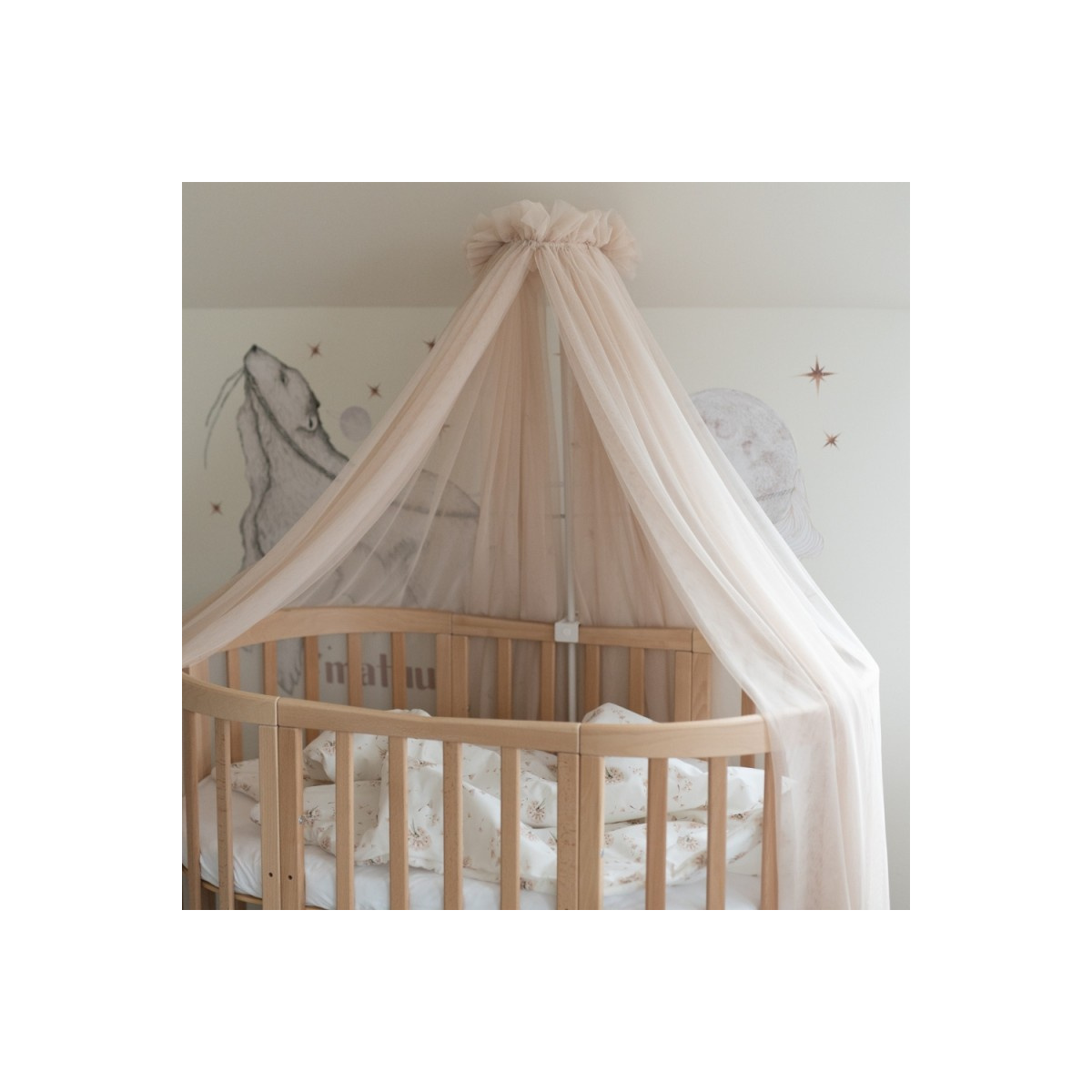 WALDIN BALDACHIM TIULOWY ZE STELAŻEM BEŻOWY