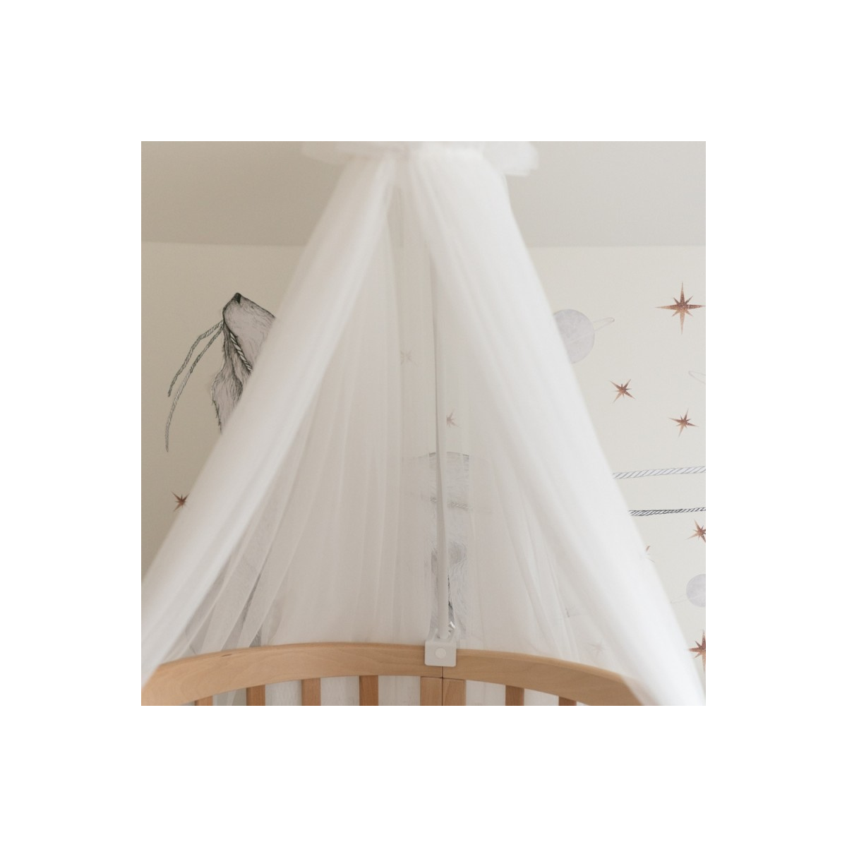 WALDIN BALDACHIM TIULOWY ZE STELAŻEM ECRU