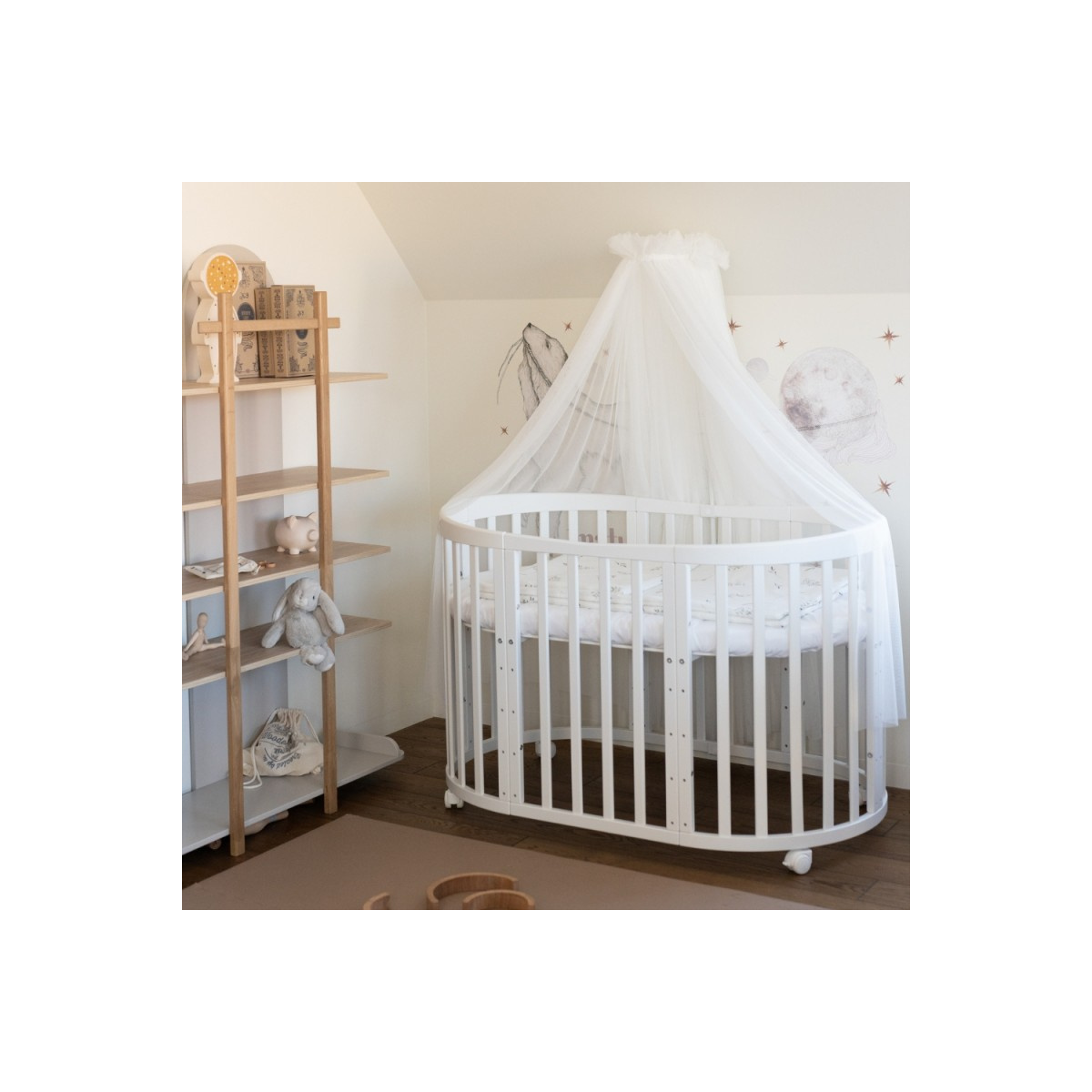 WALDIN BALDACHIM TIULOWY ZE STELAŻEM ECRU