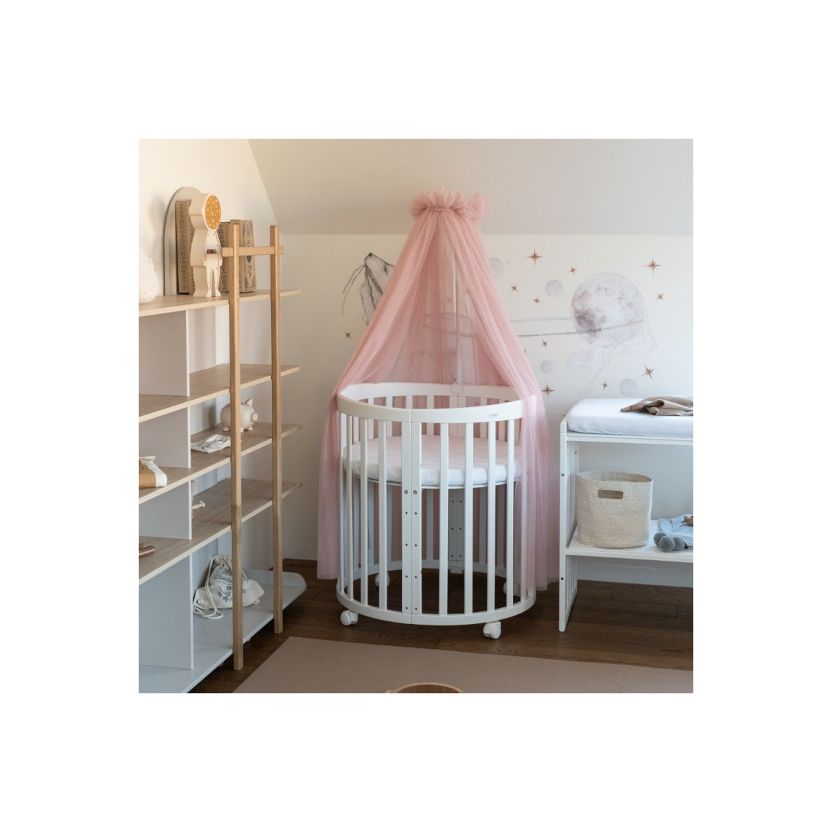 WALDIN BALDACHIM TIULOWY ZE STELAŻEM ROSE