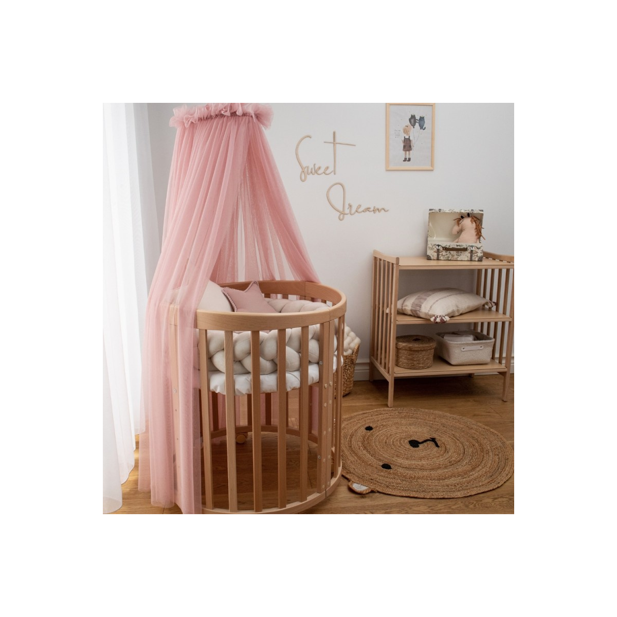 WALDIN BALDACHIM TIULOWY ZE STELAŻEM ROSE