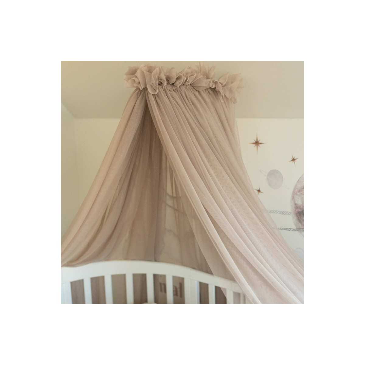 WALDIN BALDACHIM TIULOWY ZE STELAŻEM TAUPE