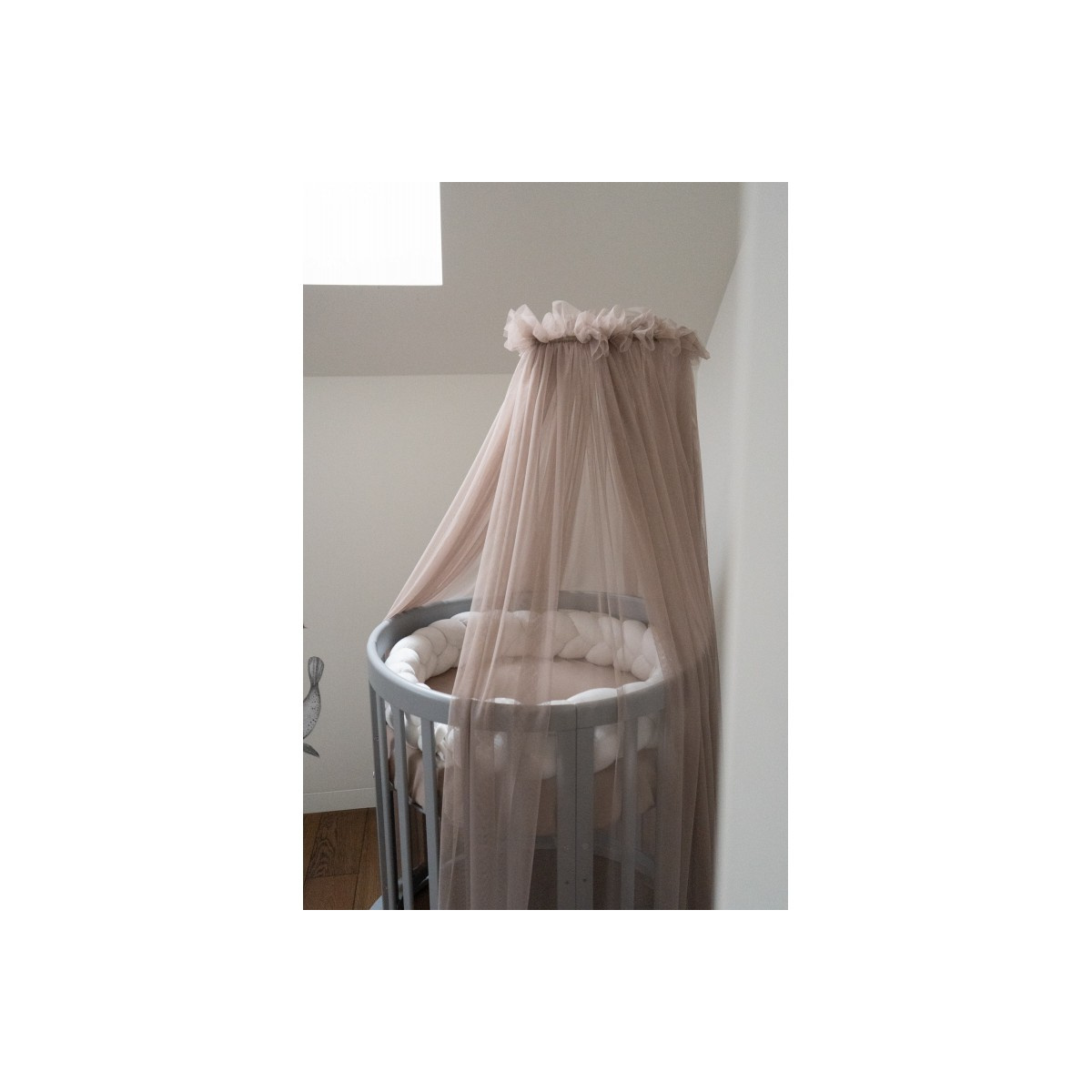 WALDIN BALDACHIM TIULOWY ZE STELAŻEM TAUPE