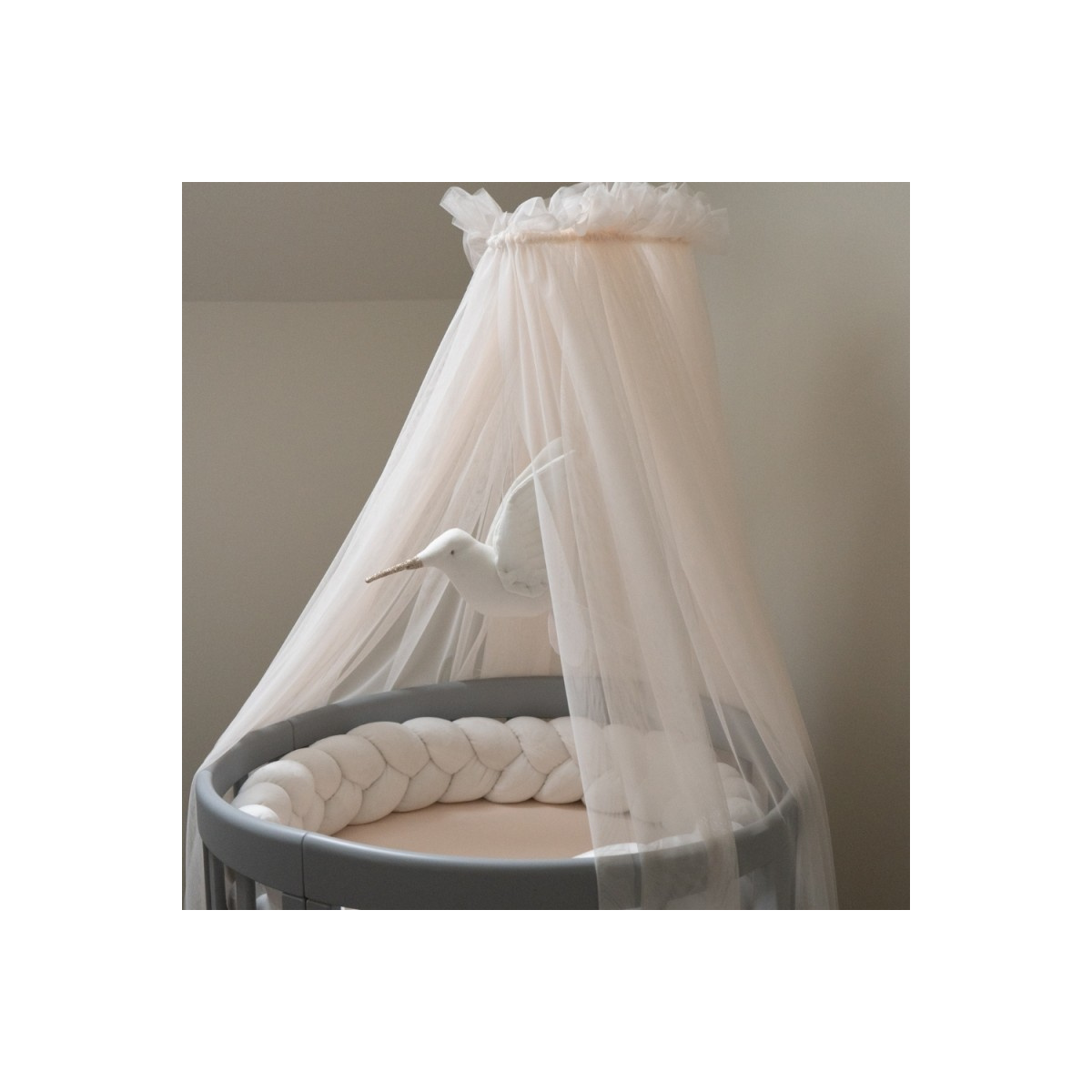 WALDIN BALDACHIM TIULOWY ZE STELAŻEM CHAMPAGNE