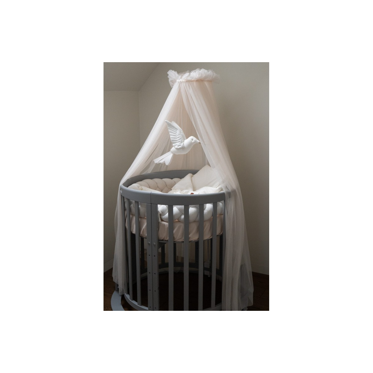 WALDIN BALDACHIM TIULOWY ZE STELAŻEM CHAMPAGNE