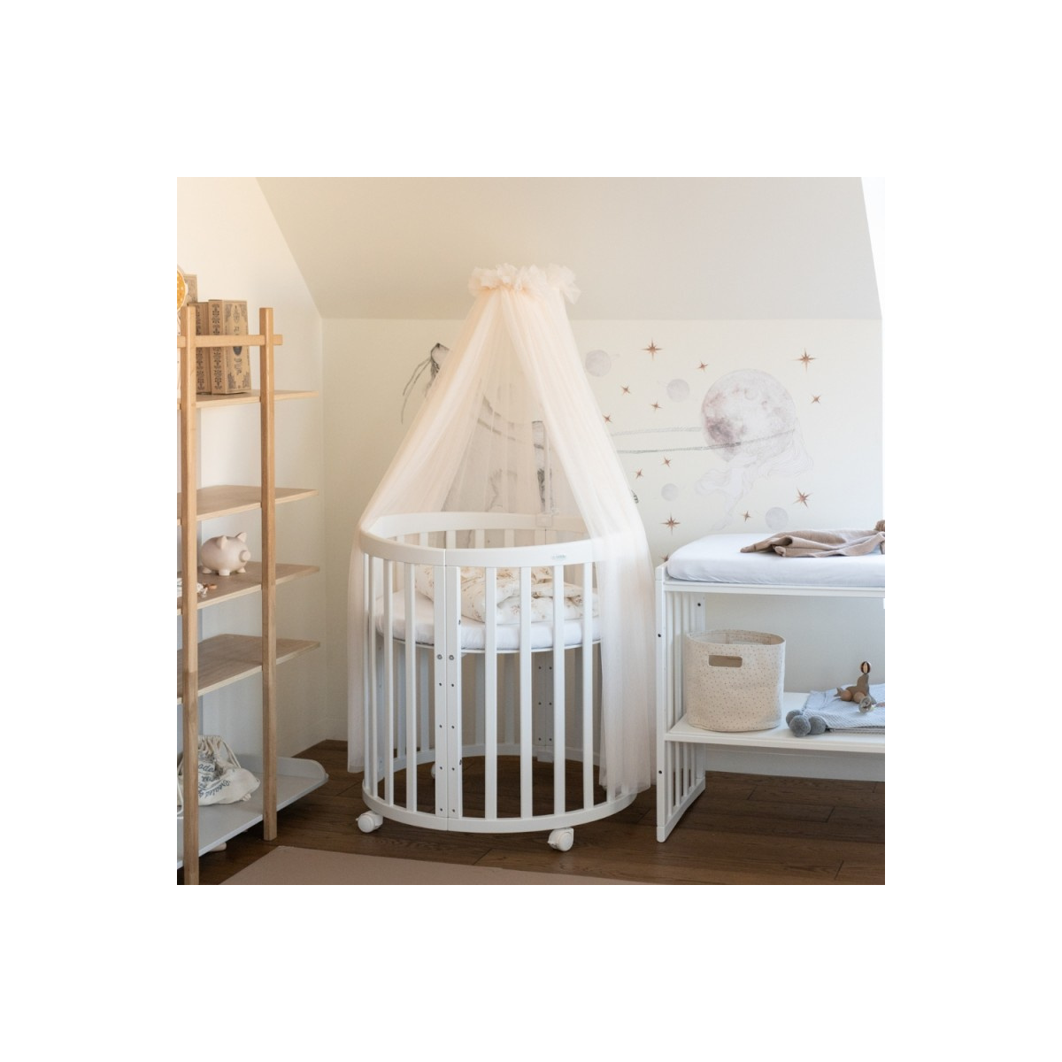 WALDIN BALDACHIM TIULOWY ZE STELAŻEM CHAMPAGNE