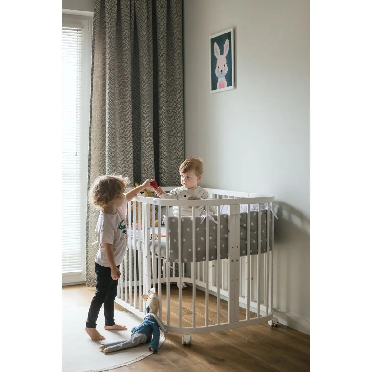 WALDIN ŁÓŻECZKO 7W1 KWADRATOWE BIAŁE