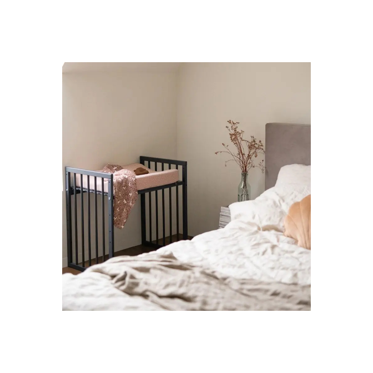 WALDIN ŁÓŻECZKO 7W1 KWADRATOWE GRAFITOWE