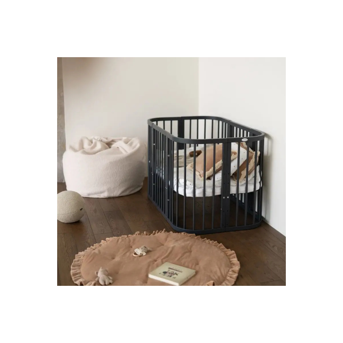 WALDIN ŁÓŻECZKO 7W1 KWADRATOWE GRAFITOWE