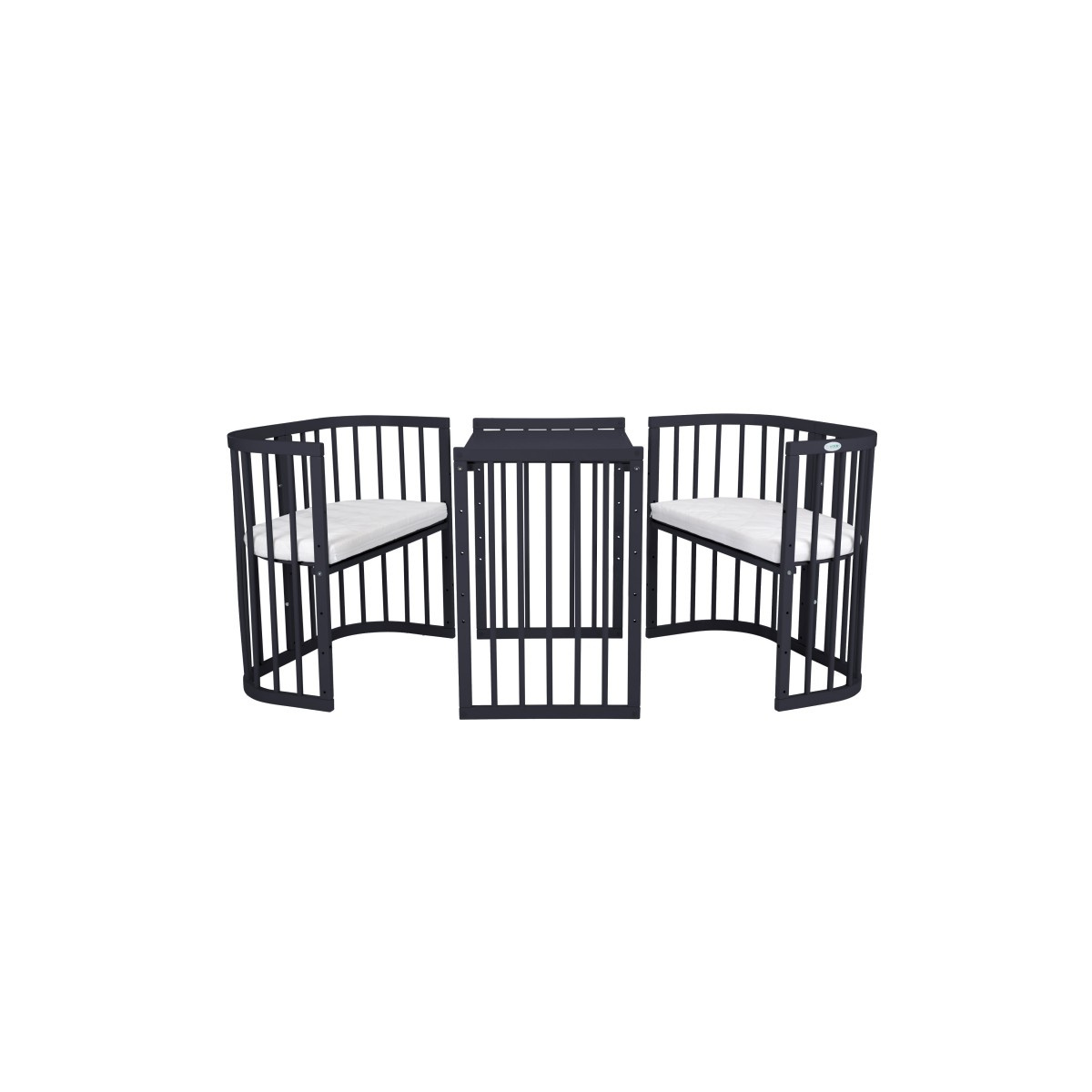 WALDIN ŁÓŻECZKO 7W1 KWADRATOWE GRAFITOWE