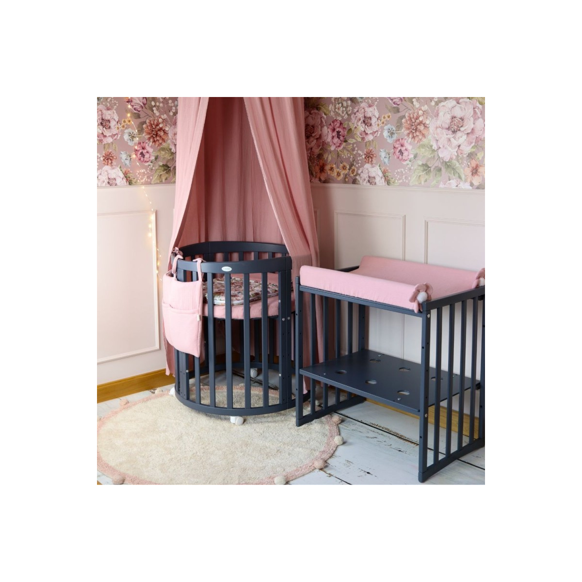 WALDIN ŁÓŻECZKO 7W1 OWALNE GRAFIT