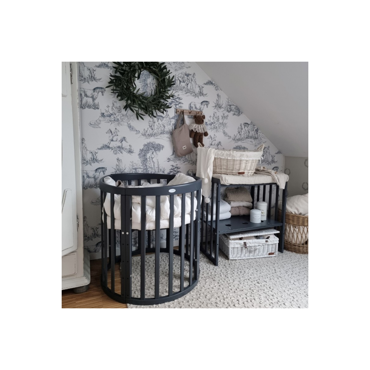 WALDIN ŁÓŻECZKO 7W1 OWALNE GRAFIT