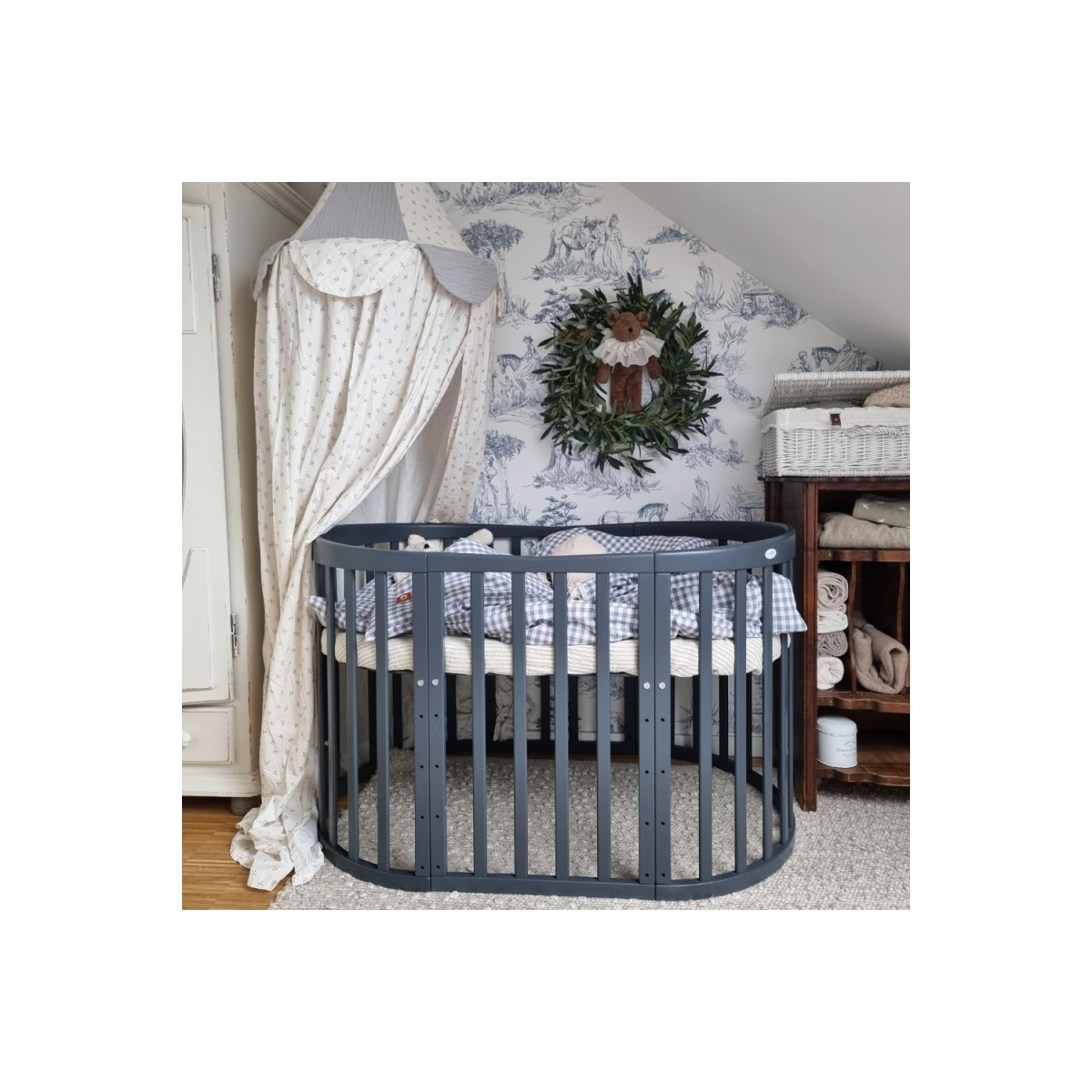 WALDIN ŁÓŻECZKO 7W1 OWALNE GRAFIT