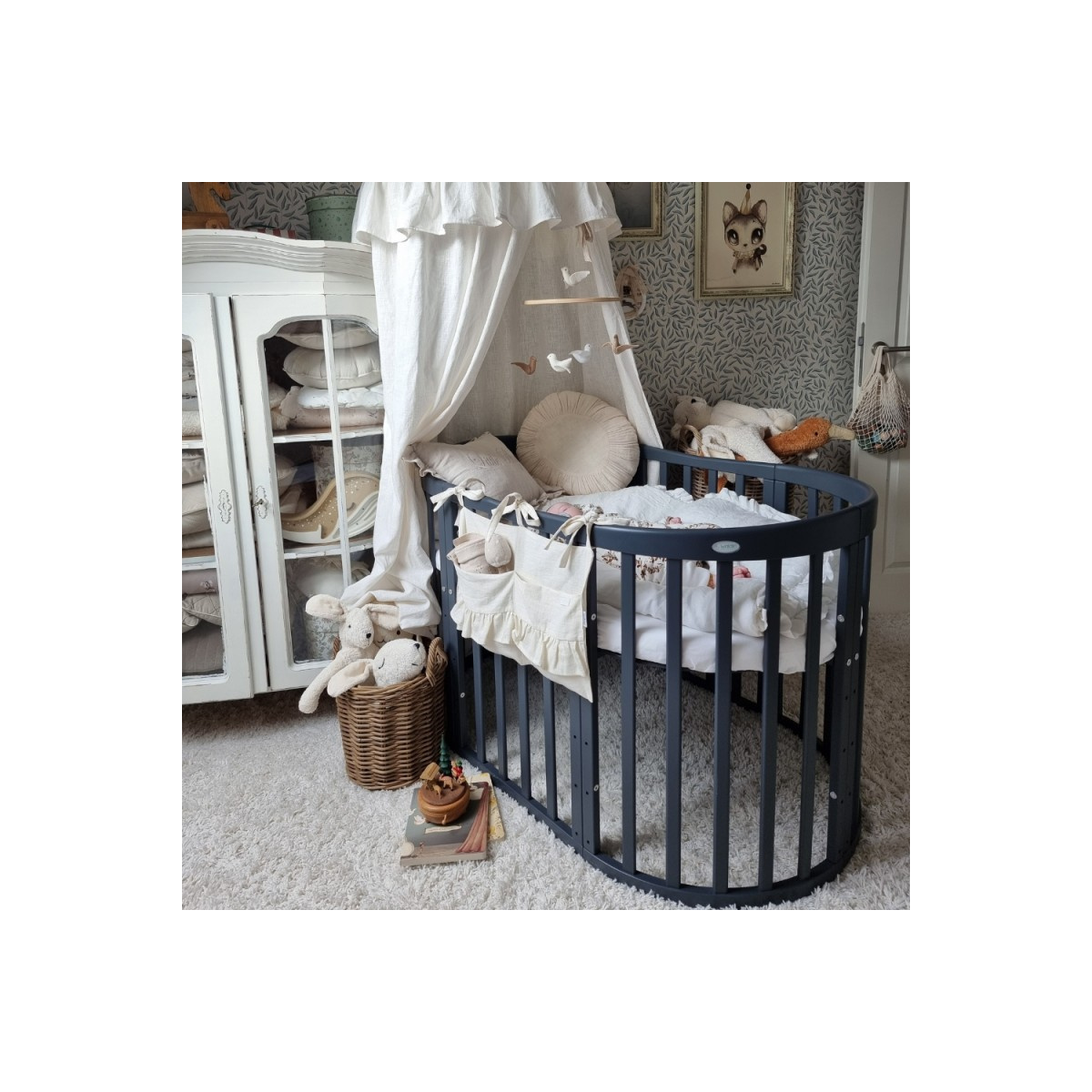 WALDIN ŁÓŻECZKO 7W1 OWALNE GRAFIT