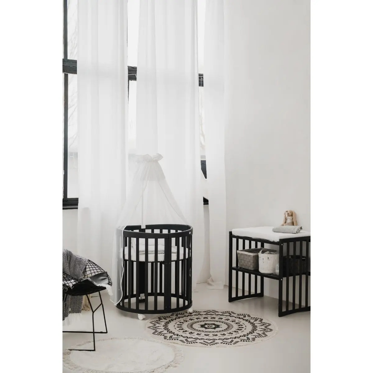 WALDIN ŁÓŻECZKO 7W1 OWALNE GRAFIT